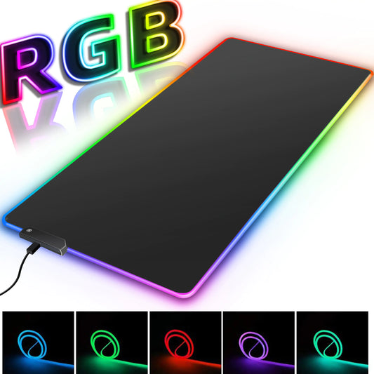 VortexGlide™ RGB Gaming Mousepad – Customizable LED Lighting, Smooth Precision Surface, Non-Slip Base for Enhanced Performance